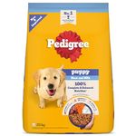 Pedigree Puppy Dry Dog Food, Meat & Milk, 20 kg, Contains 37 Essential Nutrients, 100% Complete & Balanced Food for Puppies