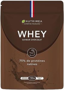Whey Protein Native - Issue de Lait 100% Français - Poudre de Protéine - Saveur Chocolat - Prise de Muscle, Performance & Récupération - 22 g de Protéines par Portion - Nutrimea - Fabriqué en France