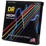 DR Strings Handmade Strings NMCE-10 HIDEF NEON MULTICOLOR Colored Electric Guitar Strings: Medium, 10-46