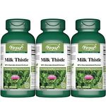 Milk Thistle Extract 25:1 150mg (3750mg raw herb) 3 X 120 Capsules 80% Silymarin Liver Health Detoxification Supplement Support Gallbladder Natural Cleanse (3 Bottles)