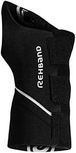 Rehband 5mm Handgelenkbandage aus Neopren/SBR, 1 x Handgelenkschiene mit anpassbarer Aluminium-Schiene rechts/links, Unterstützt Handgelenk