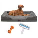 ASHAL Washable XL Dog Bed - Super Soft Comfy Fluffy Anti-Anxiety Pet Bed with Nonskid Bottom (108x80x18 cm) (XL Size)