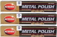 3x Autosol Metal Polish Chrome Shine Metal Polish Chrome Polish 75 ml