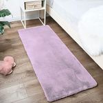 Luxe Home Runner Super Soft Anti Skid Rabbit Fur (1000 GSM) Bathroom Mats for Bedroom, Door, Kitchen Floor (2 x 5 ft, Lilac) Pack of 1