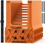 WELLUCK RV Sewer Hose Support 20FT, Blaze Orange RV Sewer Support with Adjustable Height Design, Secure Rubber Band and Carry Strap, Quick Setup and Collapse for Campers Travel Trailers and Motorhome