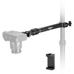 NEEWER Overhead Camera Mount Arm with Phone Clip, 11"/28cm 180°&360° Holding Arm for Desk Stand, Fits 0.87"-1.1" Tube, 5.5lb/2.5kg Load Capacity for Camera LED Ring Light Microphone, DS008