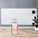 Purus 2000W White WIFI Smart App Control, Electric Radiator Heaters for Home, Bathroom Safe Electric Heater Setback Timer Lot 20 & Thermostat Control, Wall Mounted or Floor Standing with Controller