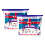 Tri-Activ Moisture Absorbers | Dehumidifier For Wardrobe, Closet, Shoe Rack | Absorption Capacity upto 600ml Each | Prevent Mould & Fungus, Reduce Allergens And Eliminate Odour | Lavender | Pack Of 2