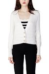 Guess Women's Sweater Agnes Cardigan Sweater Cream White E24GU14 W3YR23Z37J2, White, XS