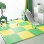 SIGNATRON 16pc - 64 SqFt Puzzle Flooring || Kids Interlocking Play mat || Baby Play Mat || Play mats for Kids | School Mats || 12 MM Thick