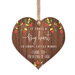 Thank you plaque to teacher or nursery assistant | A big heart to shape little minds | gifts wooden preschool pre school