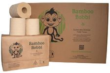 Bamboo Bobbi Eco Bamboo Toilet Paper, Unbleached Bamboo Toilet Roll, Bulk Buy 24 Rolls