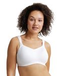 Jockey FE78 Women's Wirefree Padded Super Combed Cotton Elastane Stretch Full Coverage Plus Size Bra with Broad Wings_White_40D