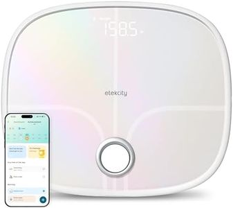 Etekcity Smart Scale for Body Weight, Bathroom Digital Rechargeable Weighing Monitor with BMI, Body Fat, Accurate Body Composition Analyzer, Bluetooth Connection App with Health and Emotion Tracker