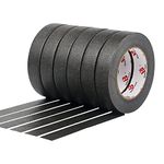 BOMEI PACK 6 Pack Black Painters Tape 0.94 Inches X 60 Yards, Marking Masking Tape, Black Masking Tape for Painting, Crafts and DIY - Professional Grade Paint Tape, No Res 6Pack Black 0.94 Inches X 6