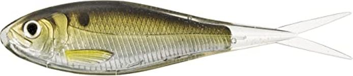 LiveTarget, Skip Shad Soft Jerkbait Freshwater Lure, 3 1/2" Length, 1/2 oz, Variable Depth, Silver/Brown, Package of 1, SSD90S934