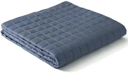 YnM Exclusive Weighted Blanket, Cooling Bamboo Viscose, Smallest Compartments with Glass Beads, Bed Blanket for Two Person of 90~160lbs, Ideal for King Bed (88x104 Inches, 20 Pounds, Blue Grey)