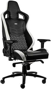 noblechairs EPIC Gaming Chair - Office Chair - Desk Chair - Real Leather - Black/White/Red