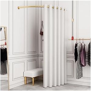 Clothing Store Fitting Room, 47 in Dressing Room Used in Mall, Boutique and Office, Corner Wall Mounted Changing Room for Privacy Protection (White, 47.24x78.74IN)