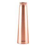MILTON Copper Delight 1000 Bottle, 880 ml, Lacquer Coating, Curved bottle,100% Pure Copper, BPA Free, Leak Proof, Office Bottle, Boosts Immunity, Supports Digestive & Liver Health, Ayurveda Inspired