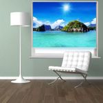 TROPICAL THAILAND ISLAND Printed Picture Blackout Photo Roller Blind - Custom Made Printed Window Blind