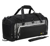 MIER Gym Bag for Men Large Sports Bags Travel Duffle Holdall with Shoe Compartment for Weekender Overnight Workout, 60L (Black)