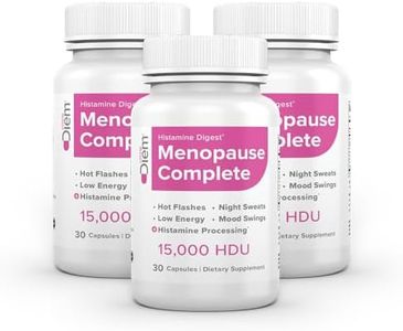 Omne Diem Menopause Complete DAO Plus Hormone Support Supplement – Diamine Oxidase (DAO) Enzyme + Estro8PN Hops, Citicoline, Flaxseed & Black Cohosh – 30 Capsules (90)