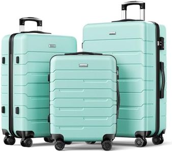 Strenforce Luggage Sets 20/24/28 inch Durable Suitcase Sets with Double Spinner Wheels TSA Lock for Travel Trips,Mint Green