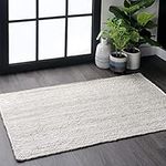 nuLOOM Rigo Hand Woven Farmhouse Jute Area Rug, 3x5, Off-white