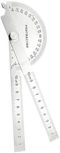 Nortools Stainless Steel Angle Protractor -180° Two Arm Ruler Adjustable Finder Angle Protractor Ruler Woodworking Machinist Measure Tools((10 cm/ 3.94 Inch)
