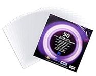 Retro musique Pack of 50 x 12 Inch Outer Vinyl Record Sleeves-Crystal Clear, Wrinkle Free, Plastic Covers for Single,Double,Triple & Gatefold LP Albums-Strong and Durable Polyethylene Album Sleeves