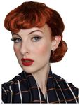 ALLAURA Wigs Lucy Auburn Red Hair Wig 50s Housewife – Synthetic Natural Looking – Lucy Wig 1950s Wig | Compatible with Lucy Wig