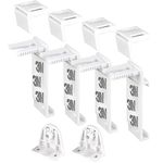 4PCS Roller Blind Fittings Clamp Holder, No Drilling Roller Blind Fittings Replacement Repair Kit, For Klemmfix and Most Roller Blinds/Double Roller Blinds Hanging and fastening to Sashes