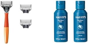 Harry's Shaving Razors for Men includes a Razor and 3 Razor Blade Refills (Ember) & Post Shave - Post Shave Balm for Men - 3.4 Fl Oz (Pack of 2) (packaging may vary)