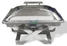 Malabar Rectangular Chafing Dish Stainless Steel, Chafing Dish for Restaurants, Hotel and buffets - (Model X - 10 LTR)