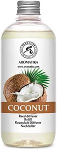 Coconut Diffuser Refill 500ml - Fresh Calming & Long Lasting Home Fragrance - Nice Scent for Aromatherapy - Good Gift - Exotic Scents - Reed Diffusers Refills - Scented Room Oil