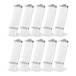 KEXIN 10pcs 16GB USB Flash Drives USB2.0 Metal Pen Shape Memory Sticks White