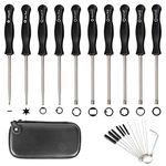 LSSM 10Pcs Carburetor Adjustment Tool Screwdriver Kit for Common 2 Cycle Small Engine Carb STIHL Poulan Echo Husqvarna MTD Ryobi Homelite Trimmer Weed Eater Chainsaw with Carrying Case Cleaning Tool