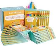 THE TWIDDLERS 24 Boxes of Colouring Pencils, 12 Pencils Per Box, 288 Total - 18cm Full Length Multipack Drawing Set, Bulk Classroom Party Bag Fillers, Art Sketching Pencils for Kids & Adults