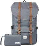 KAUKKO KAUKKO Rucksack Studenten Backpack 17 Zoll für 15 Notebook Lässiger Daypacks Schüler Bag Casual Daypack, 47 cm, Grey