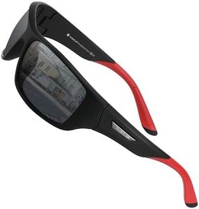 PUKCLAR Mens Sports Polarised Sunglasses for Men Women Running Cycling Fishing Driving Golf TR90 Frame