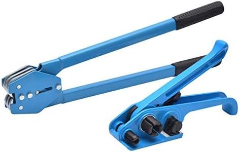 Katsu Hand Strapping Banding Kit Steel Band Pallet Heavy Duty Tensioner Crimping Tool 12 mm, Ideal for 11-19 mm Wide PET/PP Plastic Tapes 832302