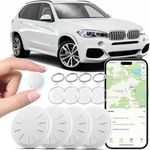 4 Pack GPS Tracker for Vehicles,No Monthly Fee Car GPS Tracker with 4 Waterproof Cases and Keyrings,Mini Hidden Car Tracker Compatible with Apple Find My (iOS Only) - White