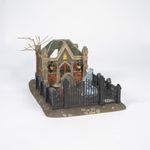 Department 56 Dicken's Village Christmas Carol Cemetery Lit Scene and Accessories Set, 9.75 Inch, Multicolor