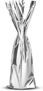 MT Products Silver Metallic Mylar Wine Gift Bags 6.5" x 18" - Great for wine Pull - Case of 200