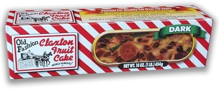 Old Fashion Claxton Fruit Cake - 1 Lb. Dark Recipe - Wrapped for Freshness in our Signature Claxton Carton