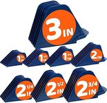 Mega Hair Clipper Guards, Extra Long 3 Inch Hair Clipper Guide Combs Large Guide Comb Set 3”, 2.75”, 2.5”, 2.25", 2", 1.75", 1.5", 1.25" Fits Most Wahl Full Size Hair Clippers (3 Inch 8pcs Blue)