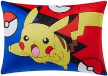 NORTHWEST Kids Reversible Pillow (w/Removeable Shell), 20 in x 30 in, Pikachu