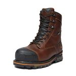 Timberland PRO Men's Boondock 8 Inch Composite Safety Toe Puncture Resistant Insulated Waterproof Industrial Work Boot, Brown-2024 New, 9