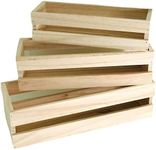Oojami 3 Pack Wood Craft Crate Cadd